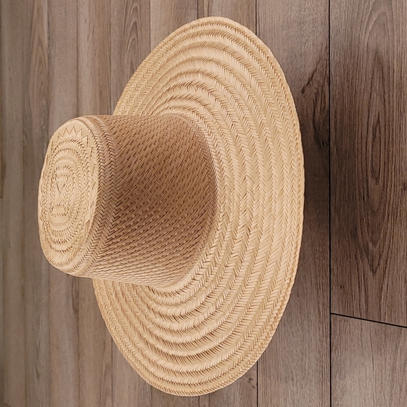 JANESSA LEONE Elsa Natural Womens Small Straw Boater Hat NEW‎ - Picture 4 of 12